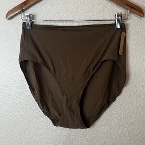 SKIMS Womens 4X High-Waisted Briefs Oxide Dark Brown Full Coverage Smooth NEW
